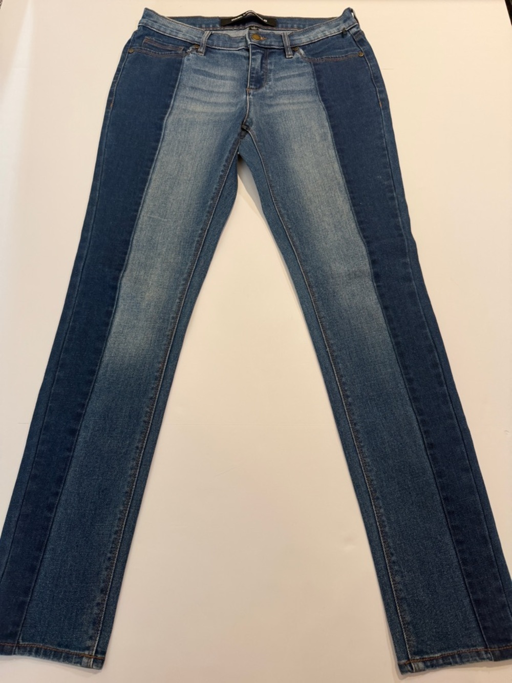 Karl Lagerfeld Two Tone Denim Jeans - Picture 2 of 5